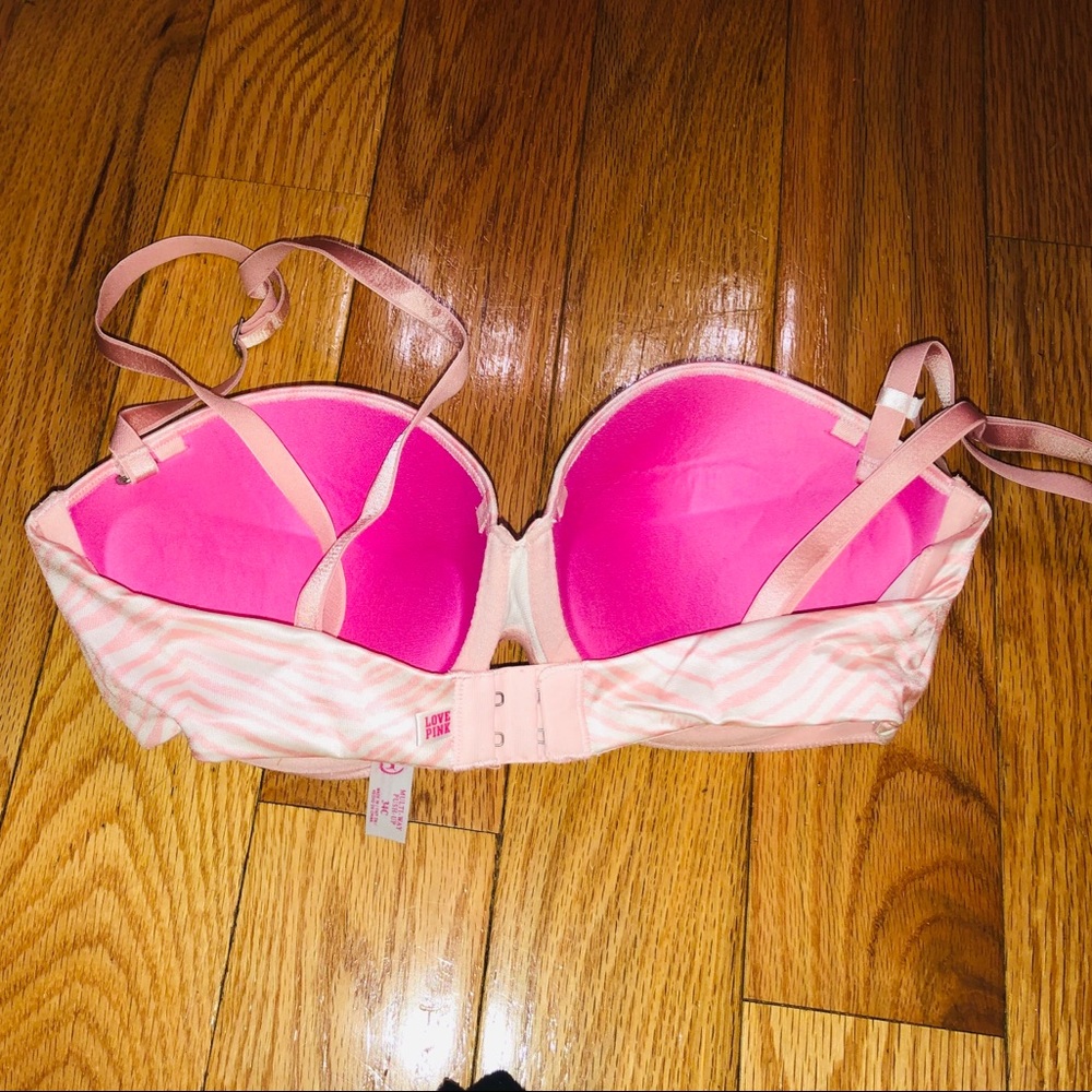 Vs Pink Zebra Multi Way Push Up Bra - image 2